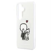 Samsung Galaxy S26 Karl Lagerfeld IML Karl&Choupette Custodia magnetica con logo sul retro - Trasparente
