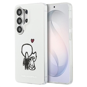 Samsung Galaxy S26 Ultra Karl Lagerfeld IML Karl&Choupette Custodia magnetica con logo sul retro - Trasparente