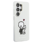 Samsung Galaxy S26 Ultra Karl Lagerfeld IML Karl&Choupette Custodia magnetica con logo sul retro - Trasparente