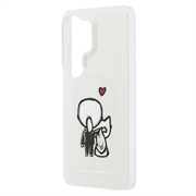 Samsung Galaxy S26 Ultra Karl Lagerfeld IML Karl&Choupette Custodia magnetica con logo sul retro - Trasparente