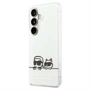 Samsung Galaxy S26+ Karl Lagerfeld IML Karl&Choupette Custodia magnetica con logo Peekaboo - Bianca