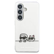 Samsung Galaxy S26+ Karl Lagerfeld IML Karl&Choupette Custodia magnetica con logo Peekaboo - Bianca