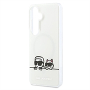 Samsung Galaxy S26+ Karl Lagerfeld IML Karl&Choupette Custodia magnetica con logo Peekaboo - Bianca
