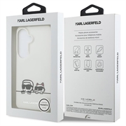 Samsung Galaxy S26+ Karl Lagerfeld IML Karl&Choupette Custodia magnetica con logo Peekaboo - Bianca