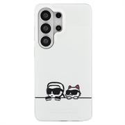 Samsung Galaxy S26 Ultra Karl Lagerfeld IML Karl&Choupette Custodia magnetica con logo Peekaboo - Bianca