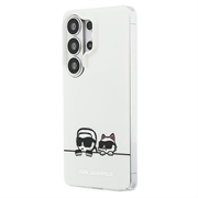 Samsung Galaxy S26 Ultra Karl Lagerfeld IML Karl&Choupette Custodia magnetica con logo Peekaboo - Bianca
