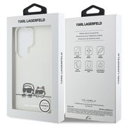 Samsung Galaxy S26 Ultra Karl Lagerfeld IML Karl&Choupette Custodia magnetica con logo Peekaboo - Bianca