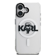 Custodia MagSafe per iPhone 16 Karl Lagerfeld IML Karl Sketch Logo - Trasparente