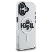 Custodia MagSafe per iPhone 16 Karl Lagerfeld IML Karl Sketch Logo - Trasparente