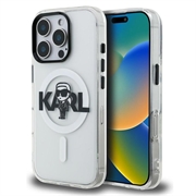 Custodia MagSafe per iPhone 16 Pro Max Karl Lagerfeld IML Karl Sketch Logo - Trasparente