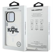 Custodia MagSafe per iPhone 16 Pro Max Karl Lagerfeld IML Karl Sketch Logo - Trasparente