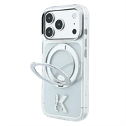 Custodia MagSafe Karl Lagerfeld IML Ring Stand 360 Kameo Metal per iPhone 18 Pro/17 Pro - Trasparente