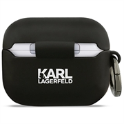Custodia in silicone AirPods Pro 3 Karl Lagerfeld Karl & Choupette 3D - Nera