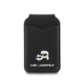 Portacarte magnetico Karl & Choupette con supporto e specchio Karl Lagerfeld - Nero
