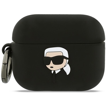 Custodia in Silicone Karl Lagerfeld Karl Head 3D per AirPods Pro 3 - Nera