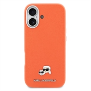 Custodia per iPhone 17 Karl Lagerfeld Karl and Choupette Heads Pins Kotelo - Compatibile con MagSafe