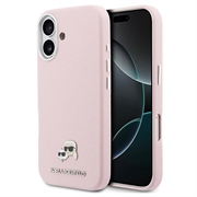 Custodia per iPhone 17 Karl Lagerfeld Karl and Choupette Heads Pins Kotelo - Compatibile con MagSafe - Rosa