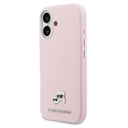Custodia per iPhone 17 Karl Lagerfeld Karl and Choupette Heads Pins Kotelo - Compatibile con MagSafe - Rosa