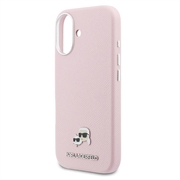 Custodia per iPhone 17 Karl Lagerfeld Karl and Choupette Heads Pins Kotelo - Compatibile con MagSafe - Rosa