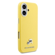Custodia per iPhone 17 Karl Lagerfeld Karl and Choupette Heads Pins Kotelo - Compatibile con MagSafe