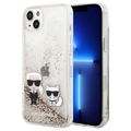 Custodia Karl Lagerfeld Ikonik Liquid Glitter per iPhone XR - Trasparente
