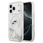 Custodia MagSafe per iPhone 18 Pro Max/17 Pro Max Karl Lagerfeld Liquid Glitter Karl & Choupette Heads