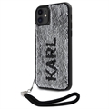 Custodia Karl Lagerfeld Reversible Sequins per iPhone 11 - Nera / Argento