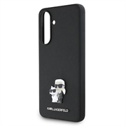 Custodia Samsung Galaxy A36 Karl Lagerfeld Saffiano Metal Karl and Choupette - Nera