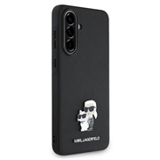 Custodia Samsung Galaxy A36 Karl Lagerfeld Saffiano Metal Karl and Choupette - Nera