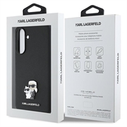 Custodia Samsung Galaxy A36 Karl Lagerfeld Saffiano Metal Karl and Choupette - Nera