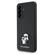 Custodia Samsung Galaxy A56 Karl Lagerfeld Saffiano Metal Karl and Choupette - Nera