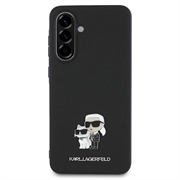 Custodia Samsung Galaxy A56 Karl Lagerfeld Saffiano Metal Karl and Choupette - Nera