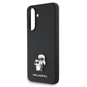 Custodia Samsung Galaxy A56 Karl Lagerfeld Saffiano Metal Karl and Choupette - Nera