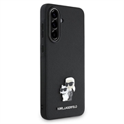 Custodia Samsung Galaxy A56 Karl Lagerfeld Saffiano Metal Karl and Choupette - Nera