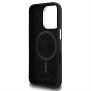 Custodia MagSafe per iPhone 16 Pro Karl Lagerfeld Silicone Heart Sign Logo - Nera
