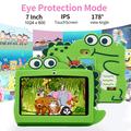 Tablet Android per bambini con Wi-Fi, custodia protettiva - 7" - Dinosauro verde