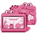 Tablet Android per bambini con Wi-Fi, custodia protettiva - 7" - Dino rosa