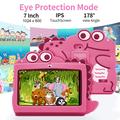 Tablet Android per bambini con Wi-Fi, custodia protettiva - 7" - Dino rosa