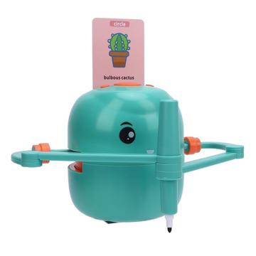 Robot da disegno per l\'apprendimento dell\'arte per bambini con 100 schede di attività - Verde