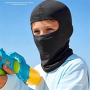 Maschera facciale a passamontagna per bambini / Copricapo con protezione solare UPF 50+ - Nero