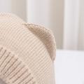 Passamontagna lavorato a maglia con orecchie da gatto per bambini - Beige