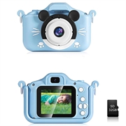 Fotocamera digitale per bambini con scheda di memoria da 32 GB - blu
