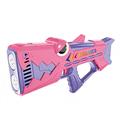 Pistola automatica per bolle di sapone a forma di squalo per bambini con luci a LED