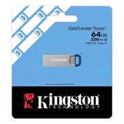 Chiavetta USB Kingston DataTraveler Kyson USB 3.2 Gen 1 - 64GB - Argento