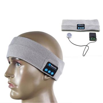 Fascia Bluetooth in maglia per lo sport, chiamate in vivavoce - Grigio chiaro
