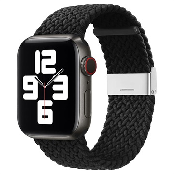 Cinturino in Maglia per Apple Watch Series 7/SE/6/5/4/3/2/1 - 45mm/44mm/42mm  - Nero