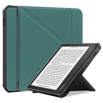 Custodia a libro Origami Stand per Kobo Libra 2 - Verde