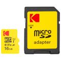 Scheda di memoria microSDHC Kodak Extra Performance EKMSDM16GHC10J6 da 16GB, Classe 10, UHS-I, U1