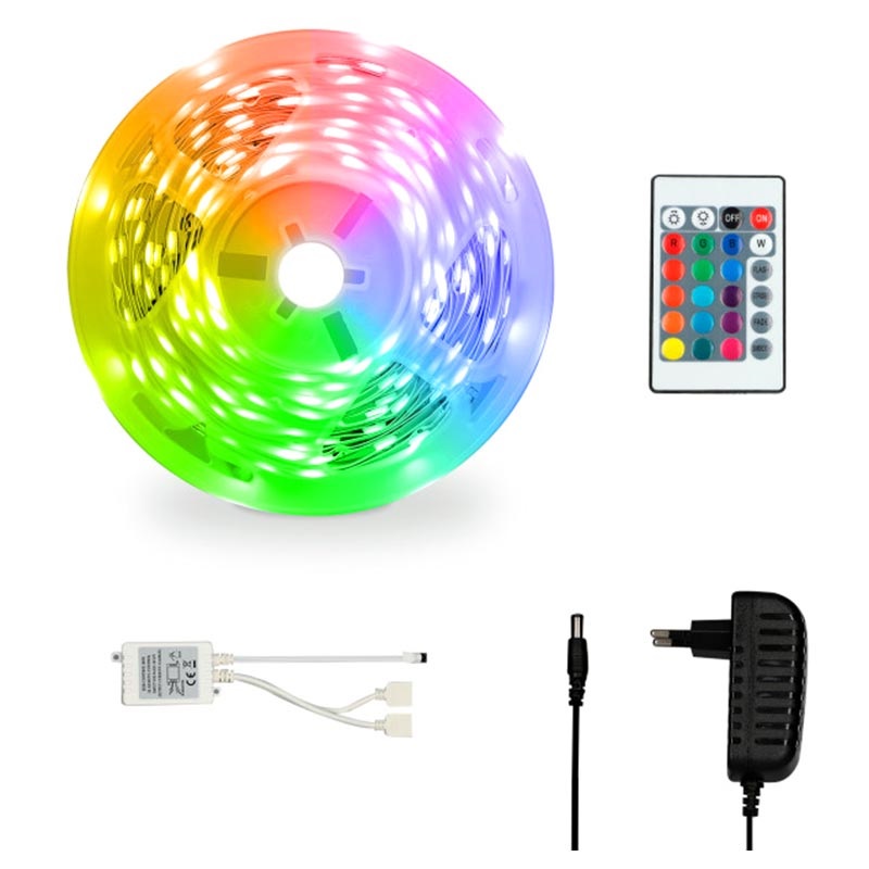 Striscia LED RGB colorata Ksix con telecomando - 2x5m