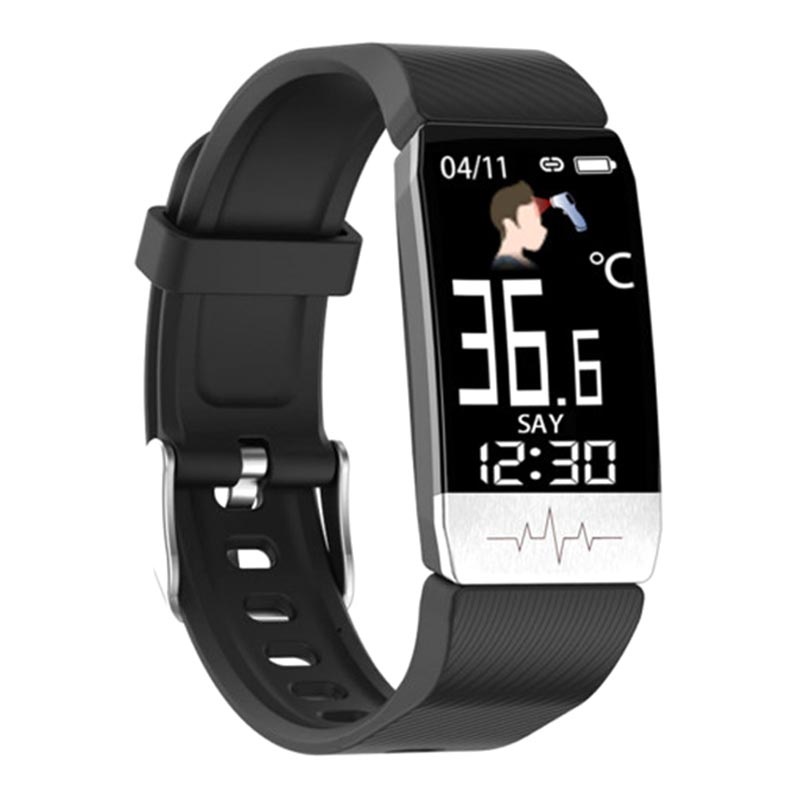 Fitness Tracker con Termometro \u0026 HR Ksix Fitness Band - Nero